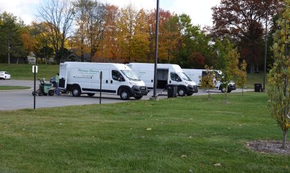 Perma-Green applies Fall Fertilizer at a Northwest Indiana baseball park